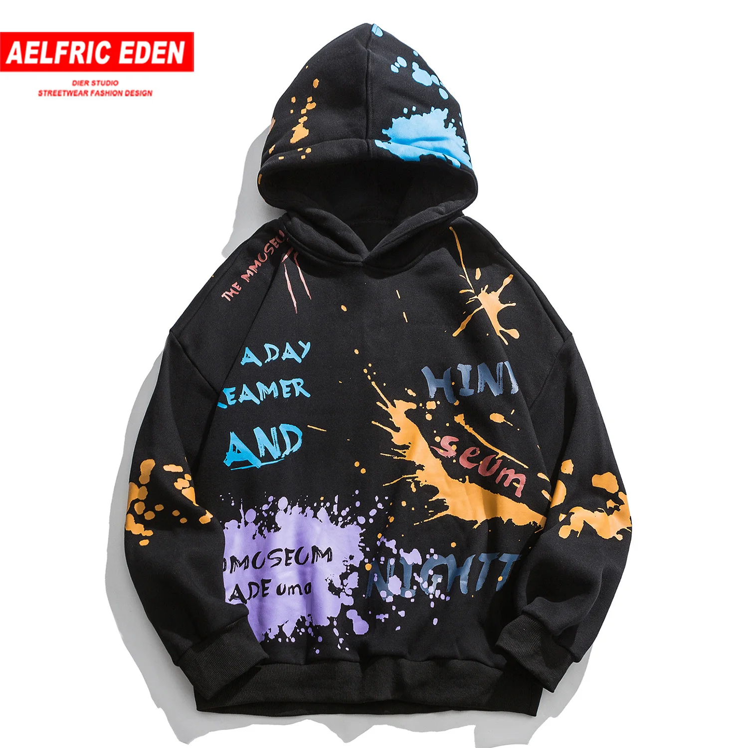 Aelfric Eden толстовки с капюшоном принтом в виде букв мужские стиле Харадзюку модные