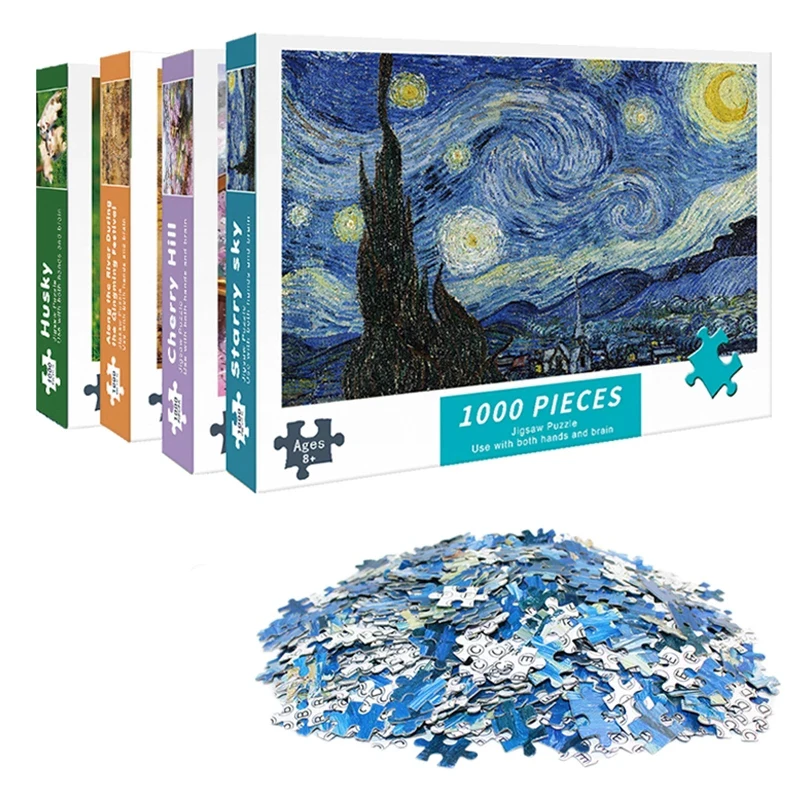 

Puzzles for Adults 1000 Pieces Paper Jigsaw Puzzles Children Toys Educational Intellectual Decompressing DIY Large Puzzle Game