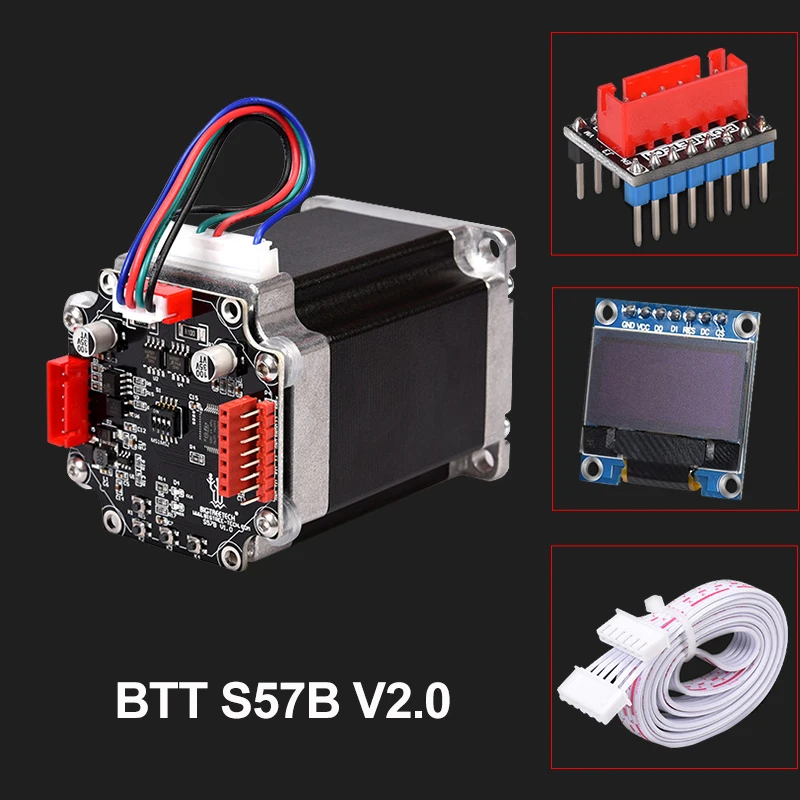 

BIGTREETECH BTT S57B V2.0 Closed Loop Driver Control Board A4950 57 Motor OLED 3D Printer Parts For SKR V1.4 Ender3 VS S42B V1.1