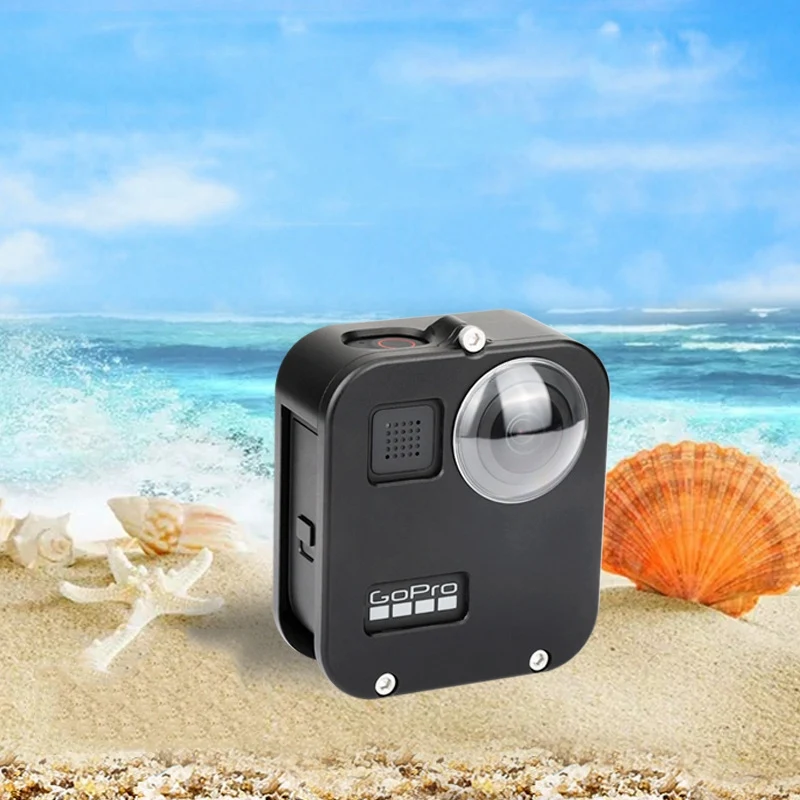 Top Aluminum Protective Cover Case with Len Cap Protector for GoPro Max Camera/Fusion 2 | Электроника