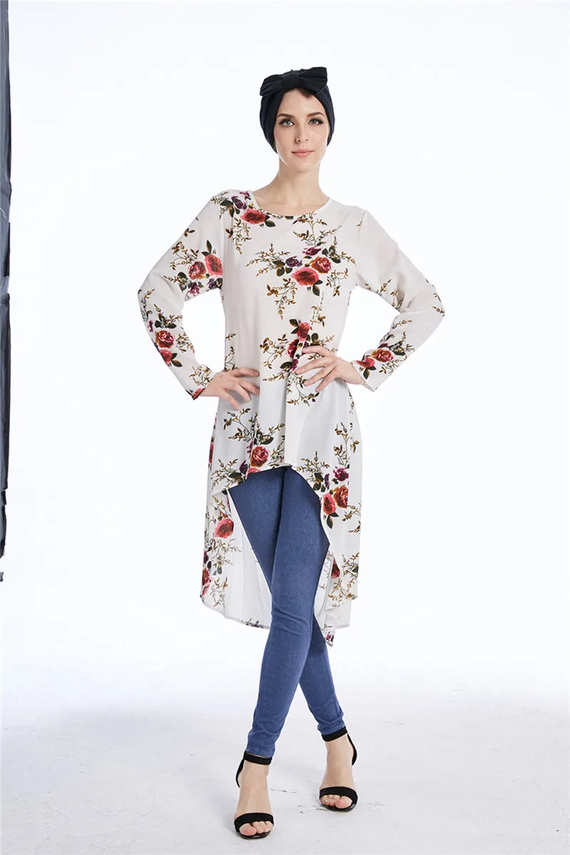 Женская блузка с асимметричным подолом, с принтом в виде Ласточкина хвоста от AliExpress WW