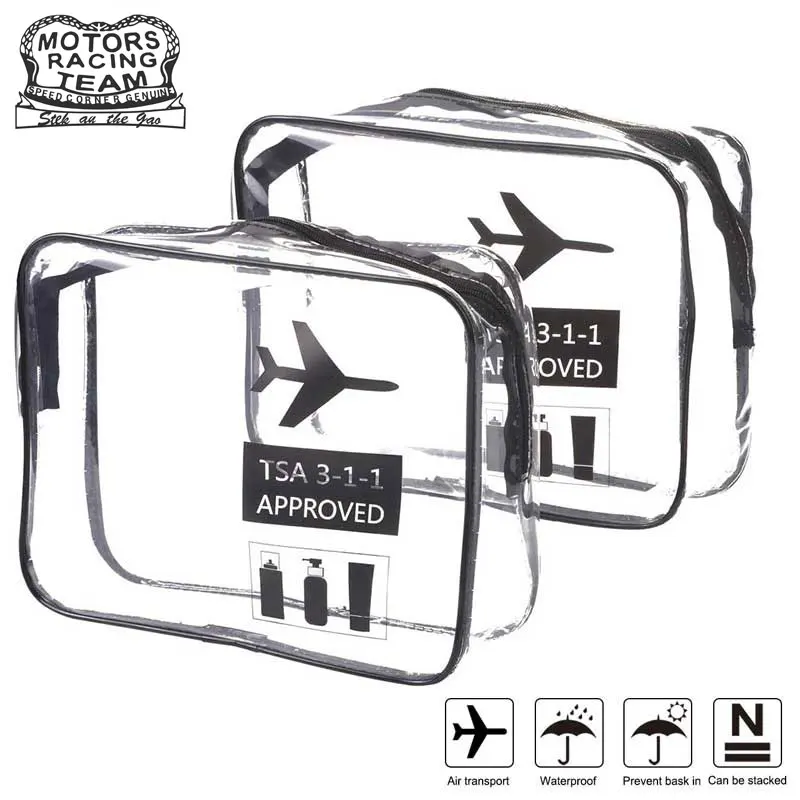 Прозрачная сумка для туалетных принадлежностей одобренная TSA дорожная
