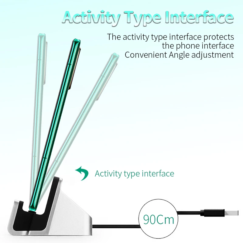 desktop dock station charger cable sync data docking charging base for iphone 12 android type c mobile phone usb charger holder free global shipping