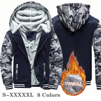 men hoodies thick warm lined full zip up pullover fleece sportwear hoodie sweatshirt winter coat mens streetwear black 4xl 5xl