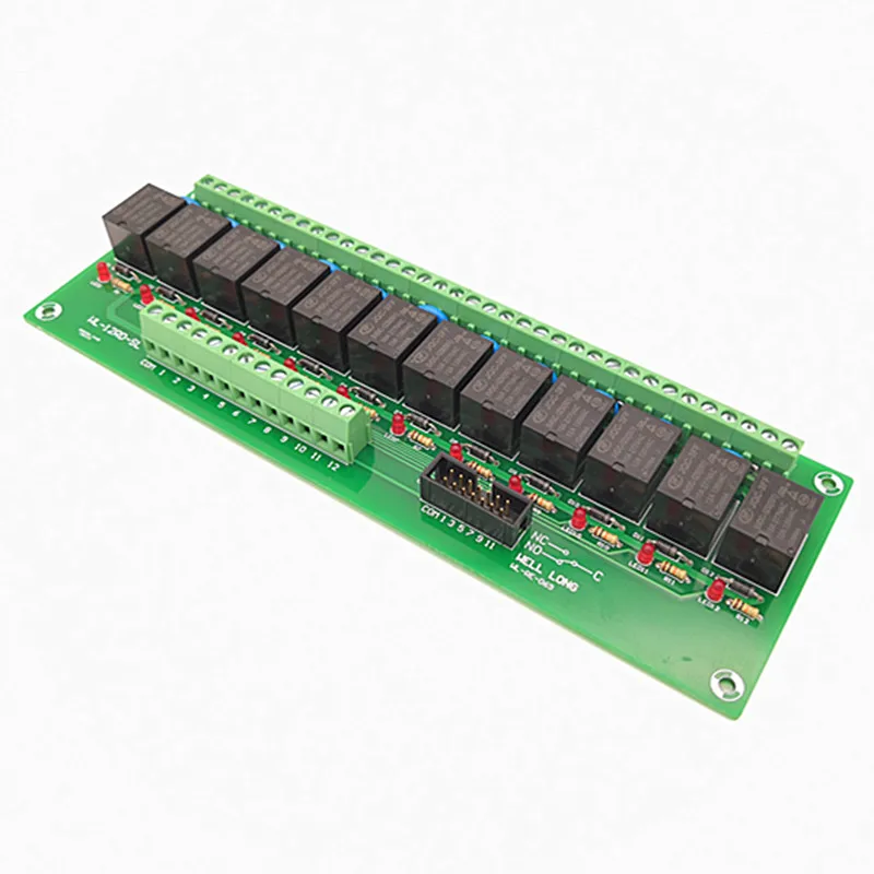 12 Channel PNP Type 9V 15A Power Relay Interface Module HF JQC-3FF-9V-1ZS Relay. | Relays
