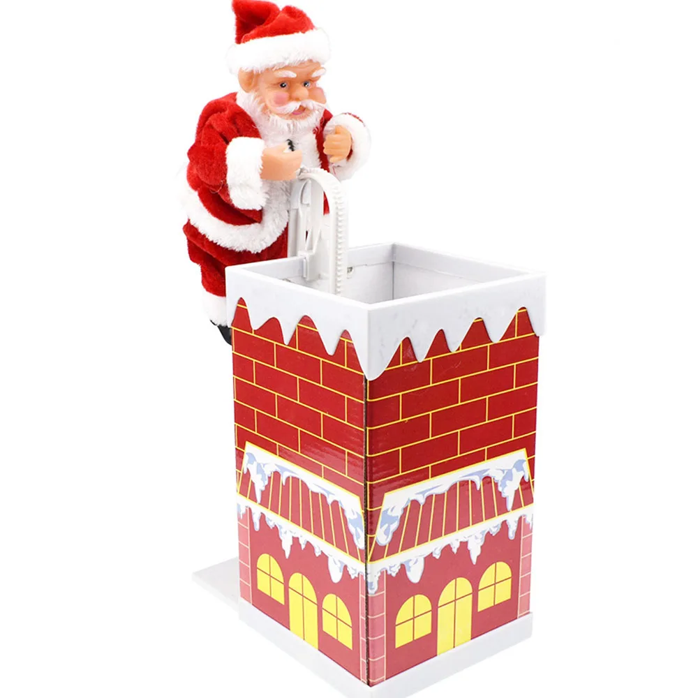 

Christmas Gifts Electric Toy Santa Claus Climbing Chimney Doll With Music Children Kids New Year Gifts Decoration Ornaments Toy
