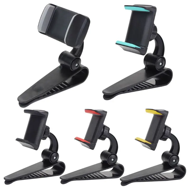 

Universal Angle Adjustable Sun Visor Clip Navigation Car Phone Holder Mount Support for Mobile Phones D08A