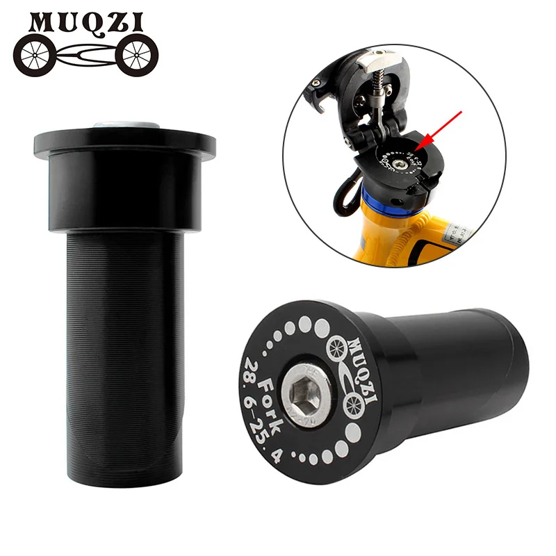

MUQZI Folding Bike Fork Adapter 22.2/25.4mm To 28.6mm Aluminum Alloy Head Tube Expansion Hanging Core Frame Riser Screw