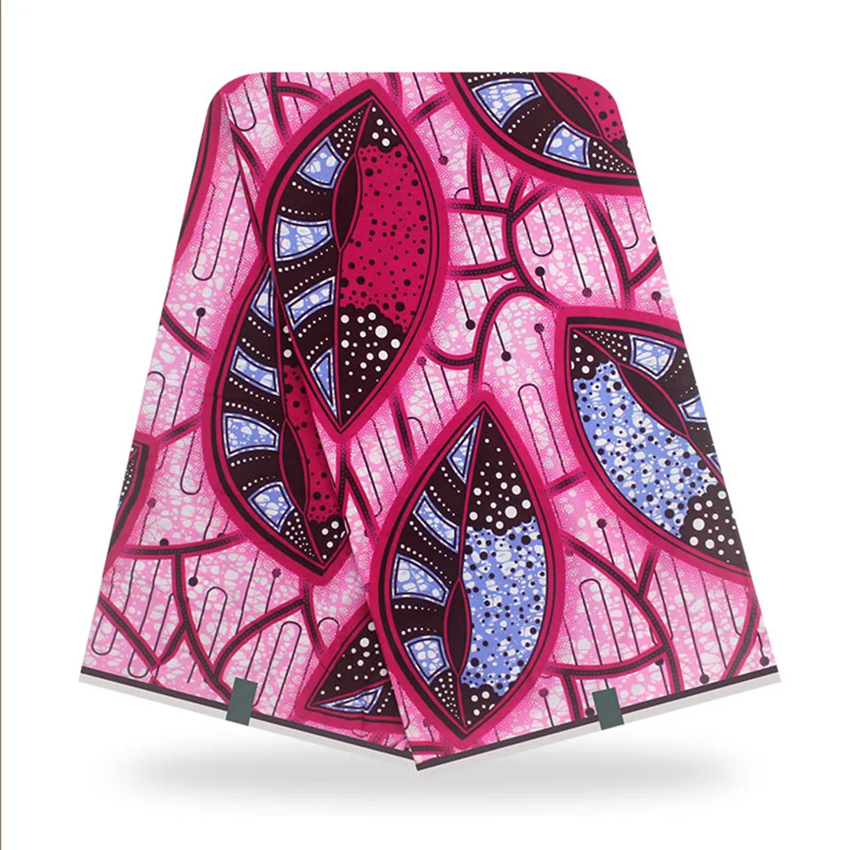 

Pink Ankara African Wax Prints Ghana Wax Fabric for Dress Sold by 6 Yards YBGSW-222