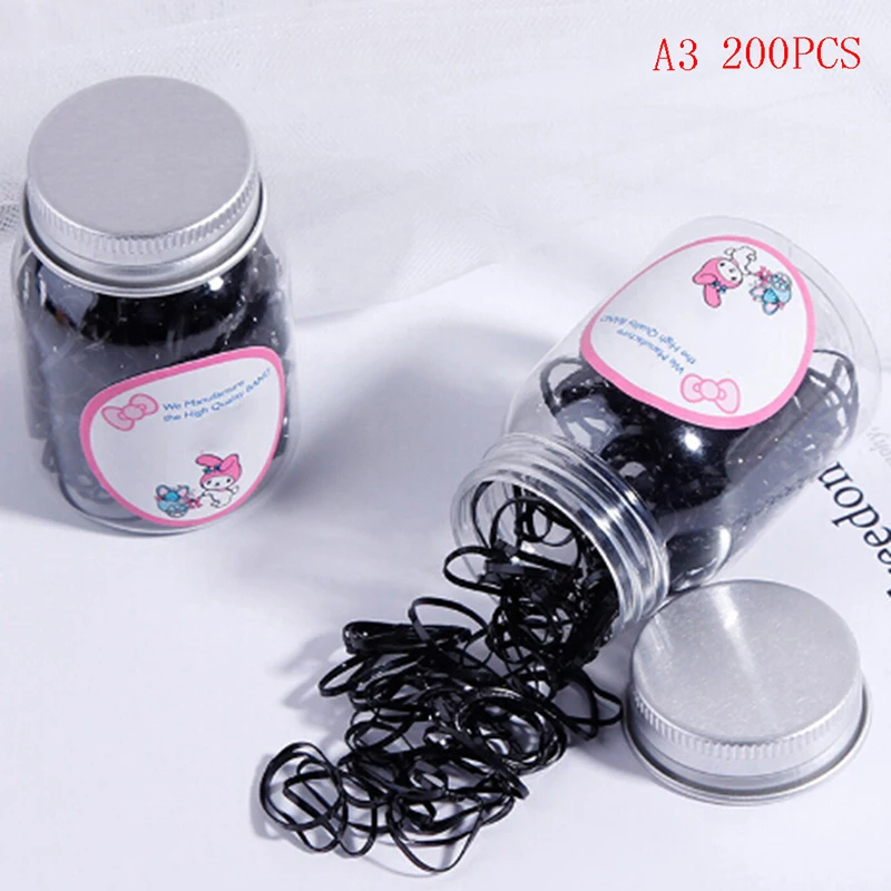 100/200 шт. одноразовые высокоэластичные резинки Детские разноцветные эластичные