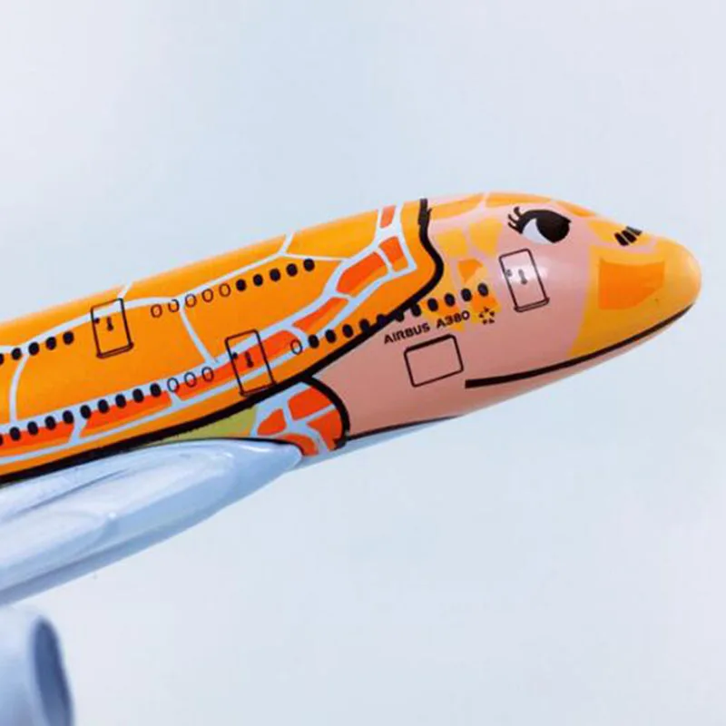 14CM 1:500 Scale Japan A380 Turtle ANA Airlines Alloy Aircraft Planes Model Airplanes Plane collectible display model Toy images - 6