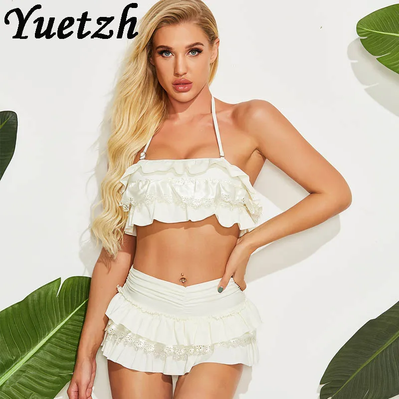 Новинка 2020 Женский раздельный купальник с цветочным принтом русский женский