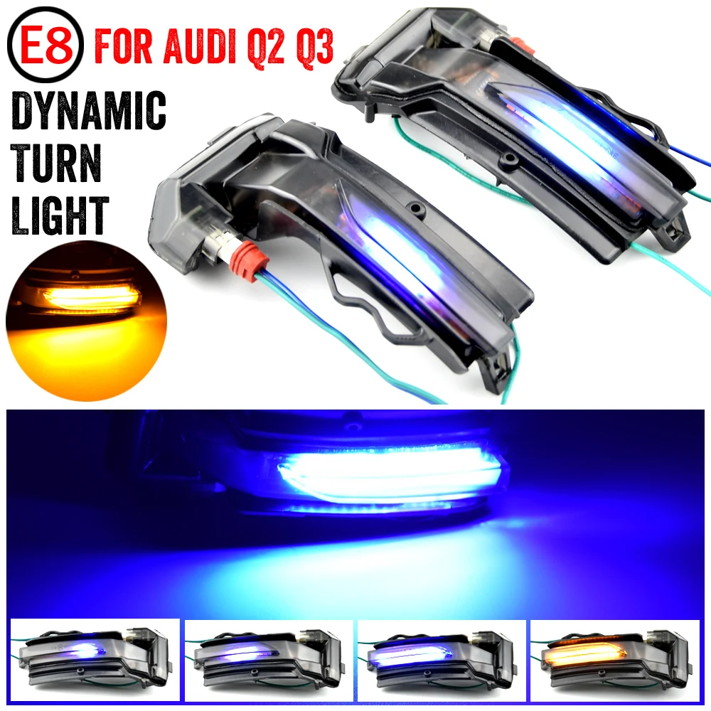 

Dynamic Turn Signal Light Car Side Rear View Mirror Indicator Sequential Blinker Lamp For AUDI Q2 2018-2020 Q3 2019-2020