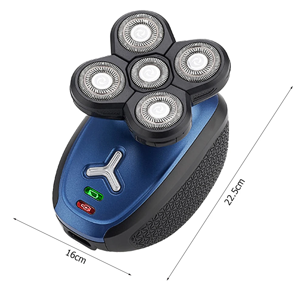 

Face Hair Shaver Beard 5 in 1 USB Rechargeable Electric Nose Hair Clipper Trimmer Grip Hairdressing Accessories