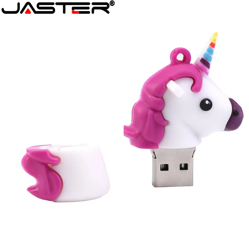Флеш-накопитель USB 2 0 силиконовый с единорогом 32 ГБ 64 16 8 водонепроницаемый |