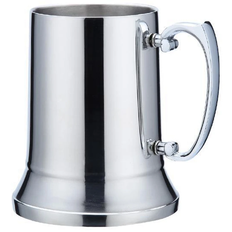 

Tankard Stein Double Wall Beer Milk Mugs With Handgrip Coffee Cup