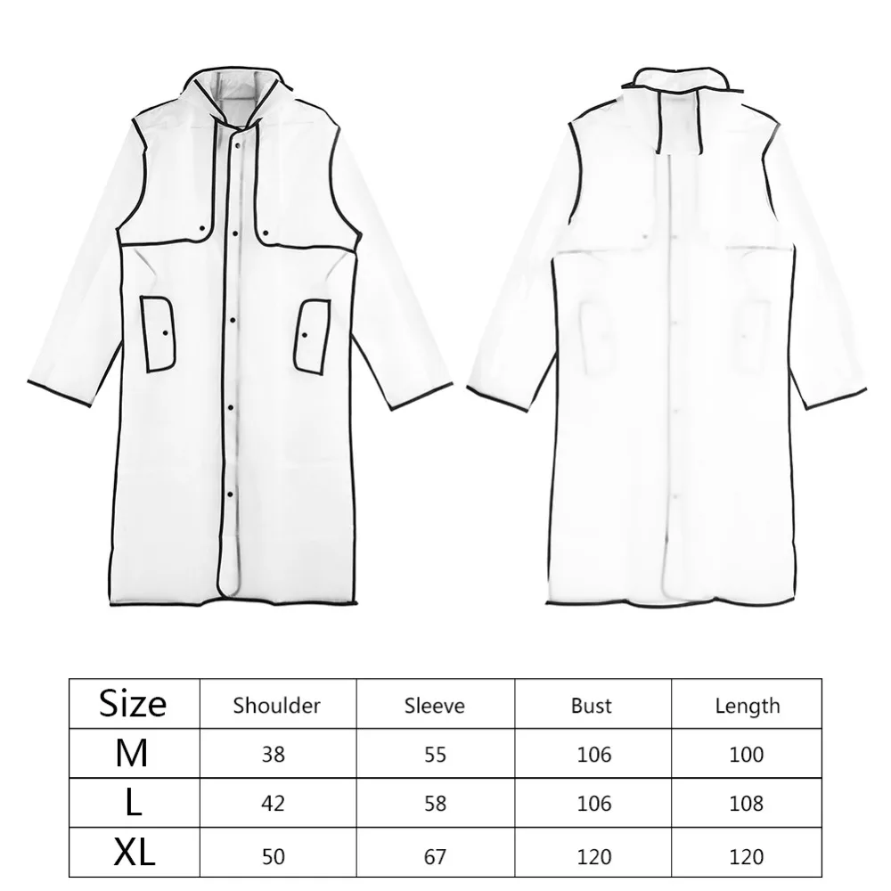 Водонепроницаемая куртка от дождя длинный дождевик с капюшоном для женщин и