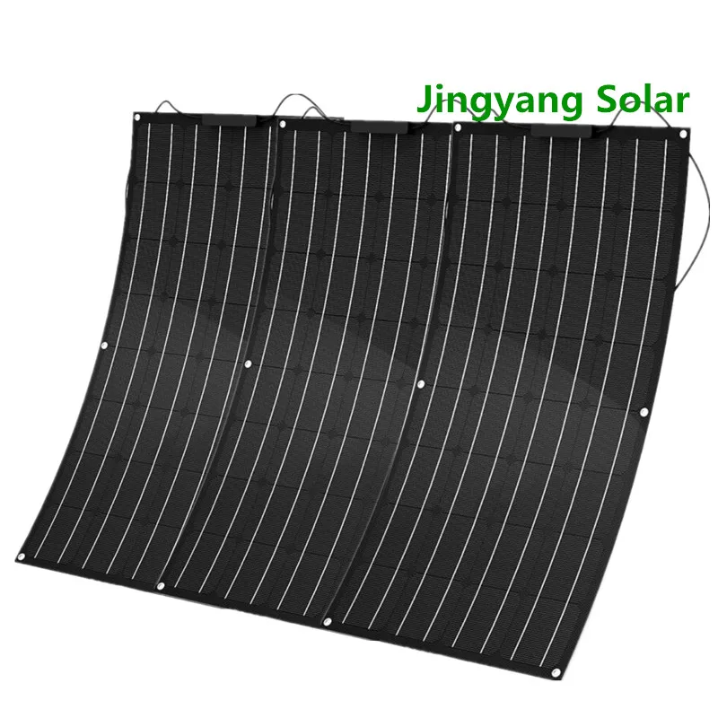 JINGYANG долговечная полугибкая солнечная панель ETFE 100 Вт Водонепроницаемая солнечная панель монокристаллическая солнечная батарея 1 шт. 2 шт