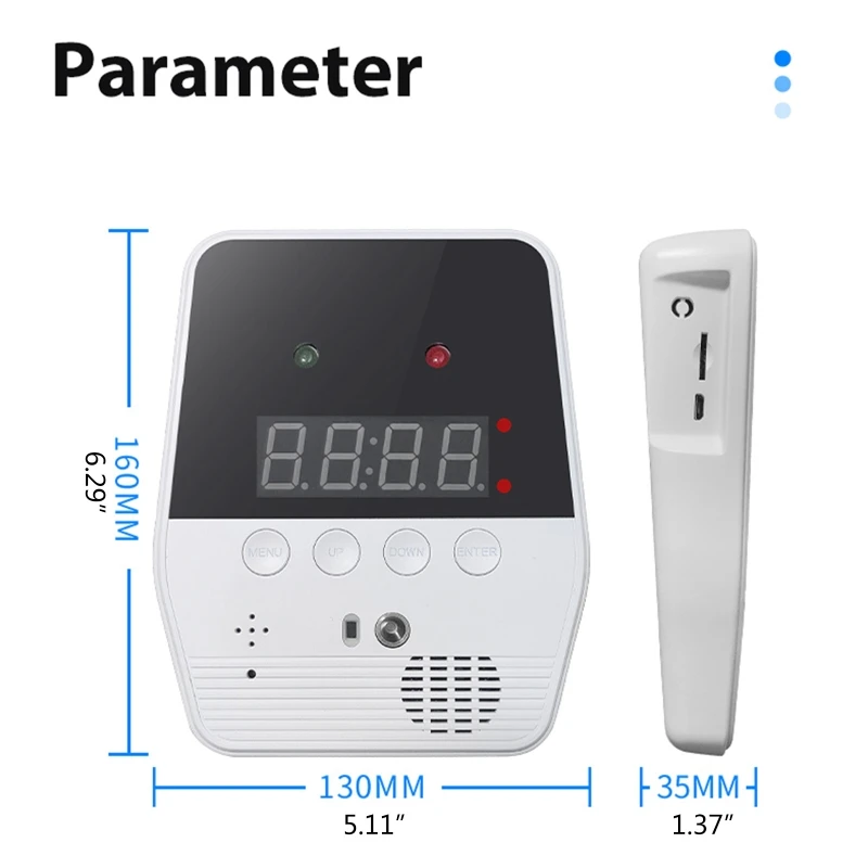 

OOTDTY Wall-Mounted Body Infrared Temperature,Fever Alert & LCD Display Non Contact 1S Quick Test for Company Factory School