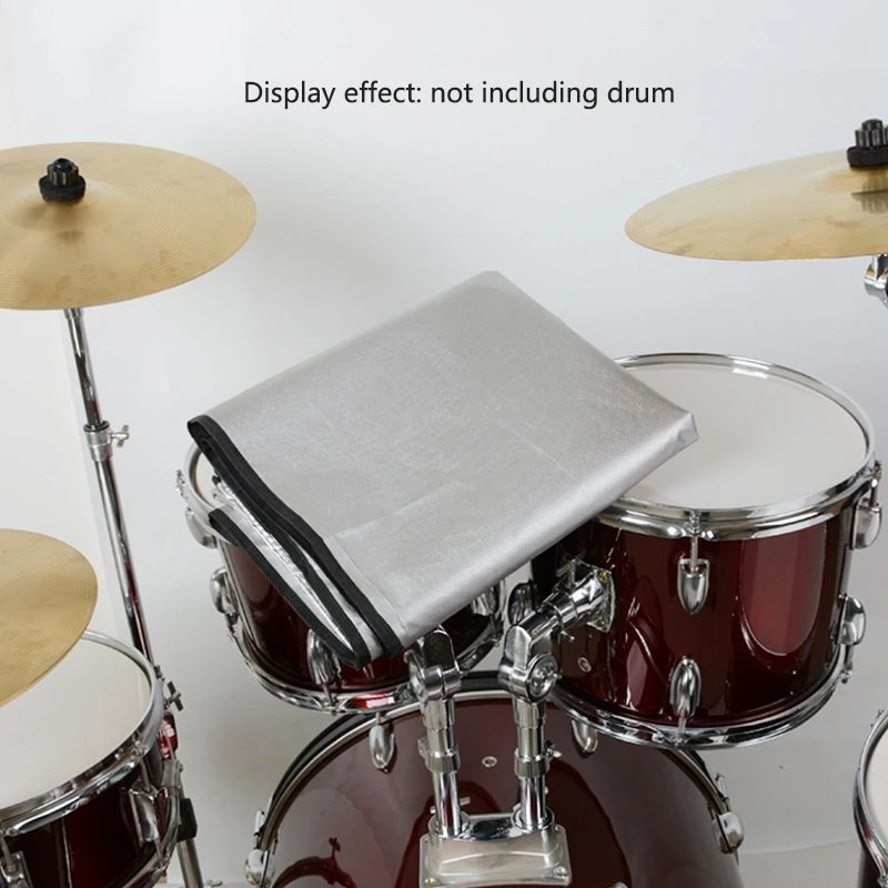 Drum Dust Cover Weighted Corners Waterproof Musical Instrument Silver Acrylic Coating Protects | Спорт и развлечения