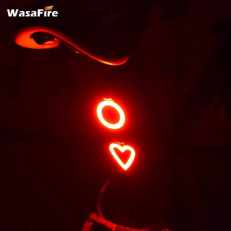 

WasaFire LED Bicycle Light Multi Lighting Modes USB Rechargeable Bike Flash Tail Rear Light Mountain Road Bike Cycling Lamp