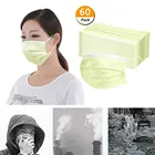 60 шт., одноразовые маски для лица, 3 слоя