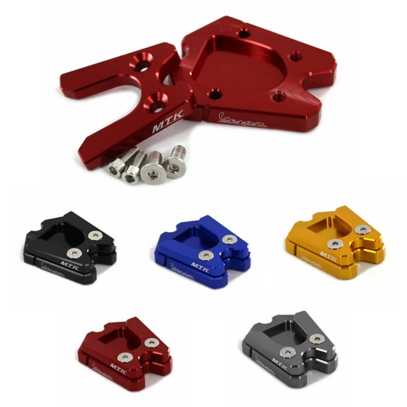 

5 Color for Motorcycle Kickstand Extension Plate Foot Side Stand Enlarge Pad for Vespa GTS 3Vie GTV 3Vie