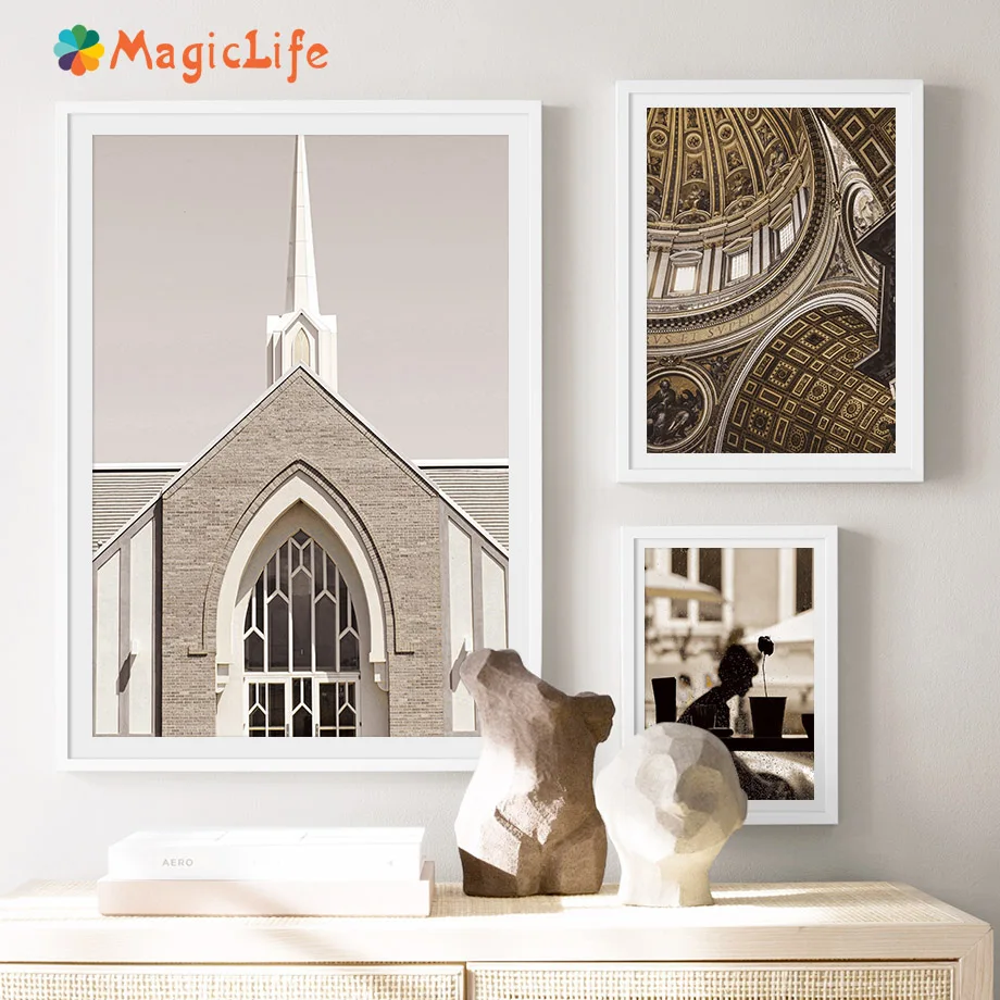 Скандинавская архитектура настенная Картина на холсте скандинавский мотоцикл