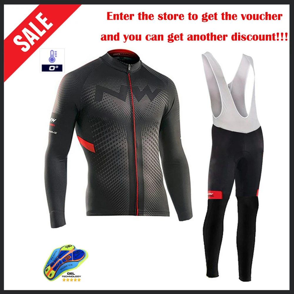 NW Ropa Ciclismo теплая зимняя флисовая одежда для велоспорта Мужской трикотажный