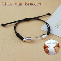 1pc 6mm curve tube bracelets premade woven cotton bracelet rice vial bracelets for friend gift