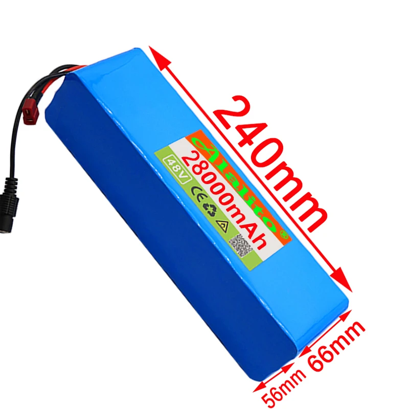 48v литий-ионный аккумулятор 28Ah 1000w 13S3P комплект литий-ионных батарей для