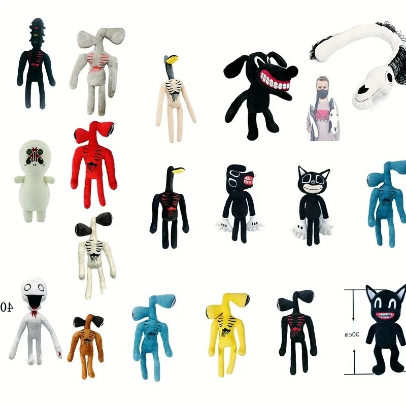 Голова сирены зомби скелет человек полицейская сирена голова плюшевая игрушка