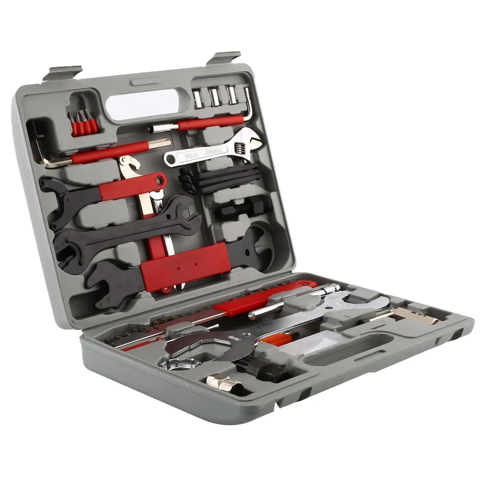 

Bicycle Tools Mountain Bike Equipment Universal 44pcs Repair Tool Carbon Steel Repair Kit Box Bicycle Super Equipment Toolbox