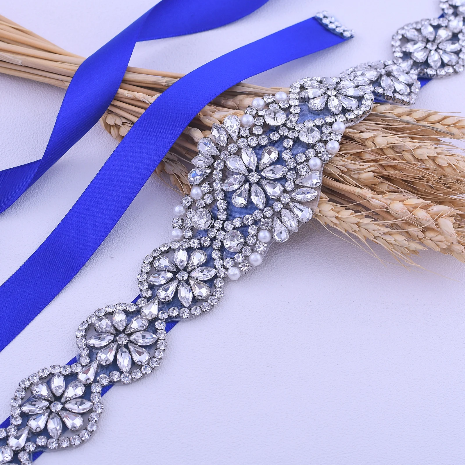 

S161A Handmade Silver Rhinestone Wedding Belt Bridal Belt Bridesmaid Sash Sparkly Bride's Accessories Women's Belts Fashion