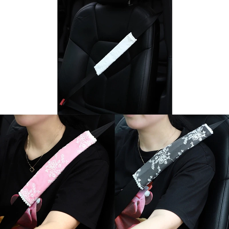 

Breathable Car Safety Belt Cushion Shoulder Cover Protection Seat Belt Adjustment Holder Padding Auto Interior Accessories