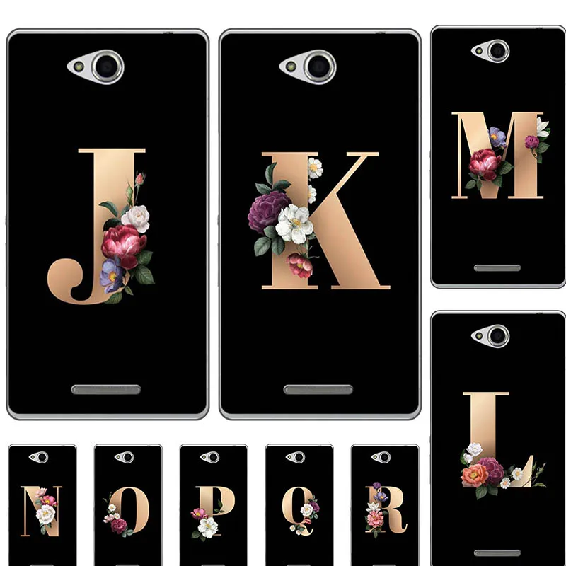 Чехол для Sony Xperia E4G Dual E2033 E2003 Модный черный мягкий чехол из ТПУ с надписью на заказ