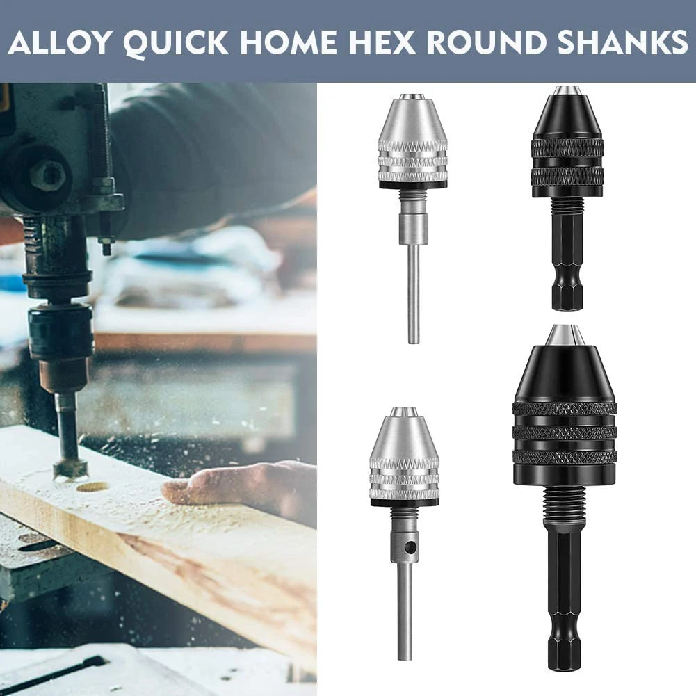 1Pcs 6.35mm Hex Shank Quick Change Keyless Drill Bit Chuck Adapter Converter Tool 0.3-8mm Bits Adapte | Инструменты