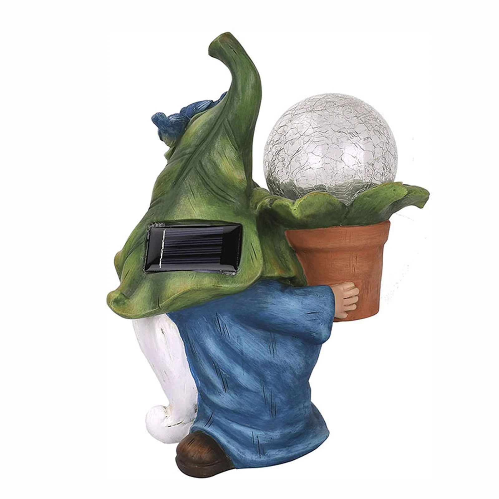 

Garden Outdoor Winter Decoration Gnome Statue Resin Gnome Figurine Solar LED Lights Patio Yard Lawn Porch Sculpture Figurine