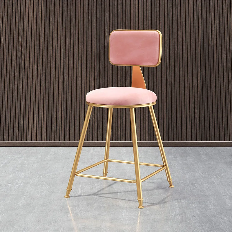 Скандинавский легкий роскошный барный стул ins простой сетчатый красный стойка