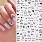 3D-Наклейки для ногтей, с надписью на английском языке
