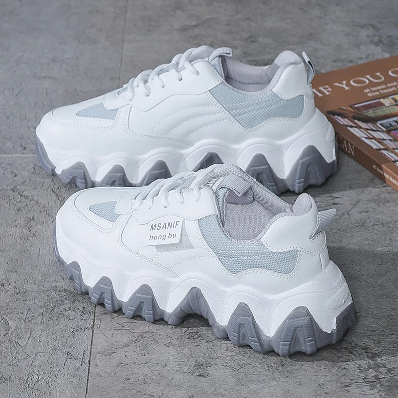 Кроссовки женские сетчатые легкие Вулканизированная подошва плоская модная