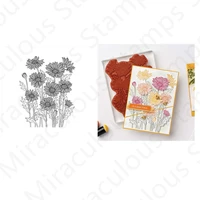 daisy garden metal cutting dies and clear stamps decoration for scrapbooking crafts stencil diy album template model new arrival