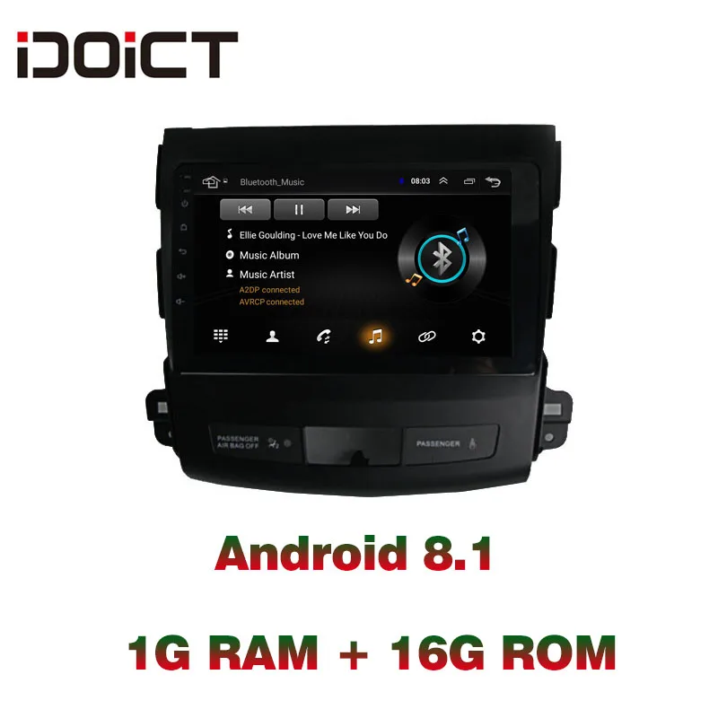 Автомобильный DVD-плеер IDOICT Android 8 1 с GPS-навигацией мультимедийный плеер для Mitsubishi