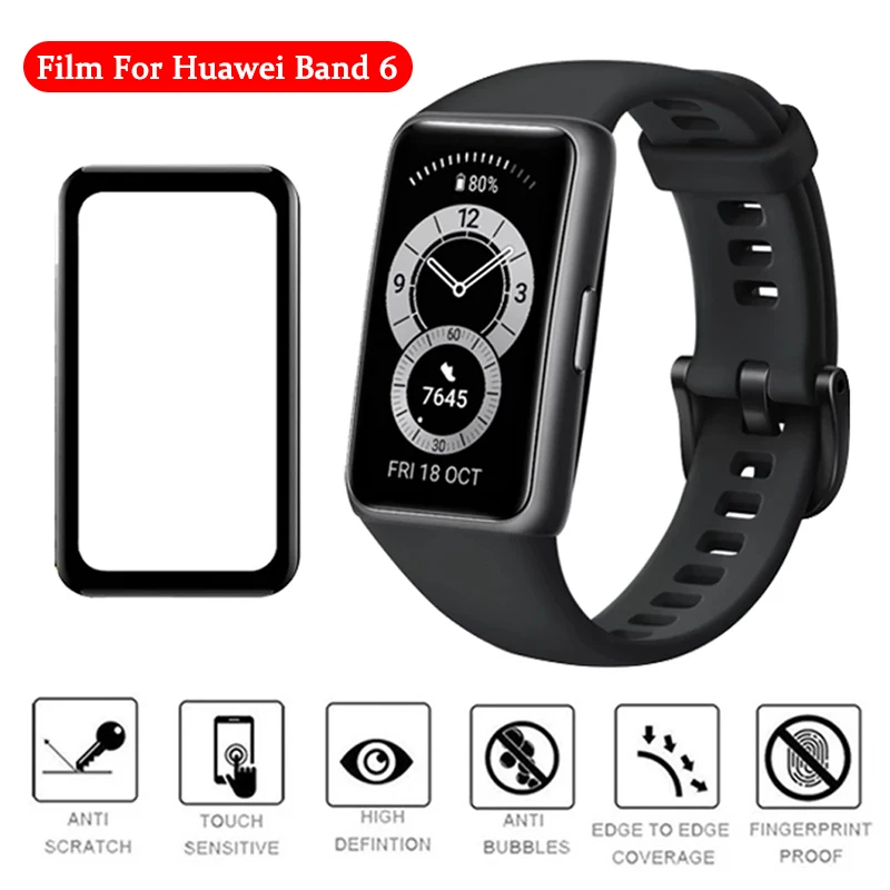 

2PCS 3D Protective Film For Huawei Band 6 band6 Screen Protector Curved Edge Soft Protective For Huawei Honor Band 6 Band6 Film