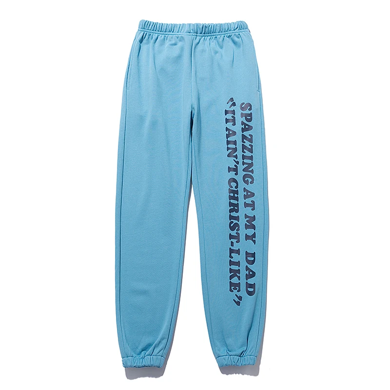 Бархатные повседневные брюки для мужчин и женщин джоггеры Канье В стиле High Street