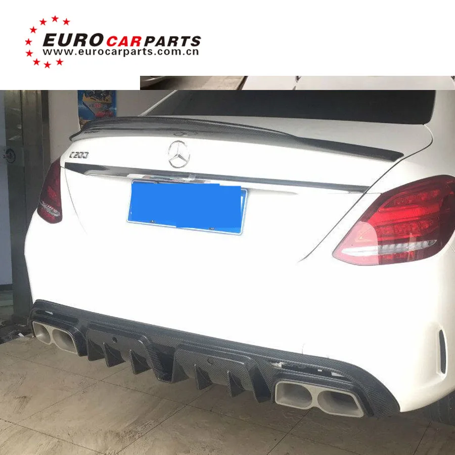 C63 w205 brabas Углеродные детали полный набор с углеродным концом передний диффузор