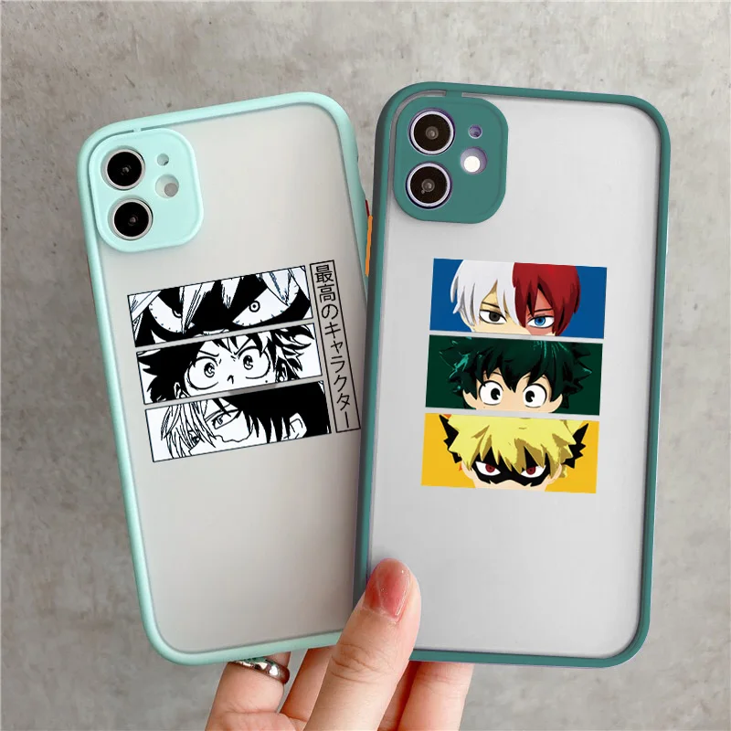 Phone Cases for IPhone 12 Mini 13 14 11Pro Max X XR XS MAX 6s 7 8 plus SE 2020 Anime My Hero Academia Hard Shockproof Back Cover