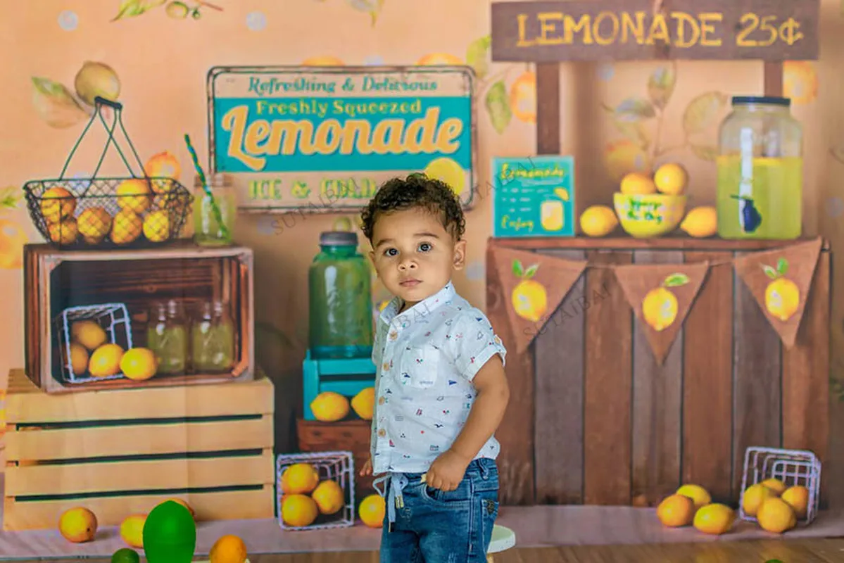

Lemon Fruit Photography Background Kids Birthday Party Newborn Baby Shower Photographic Backdrop Photophone Photocall Booth