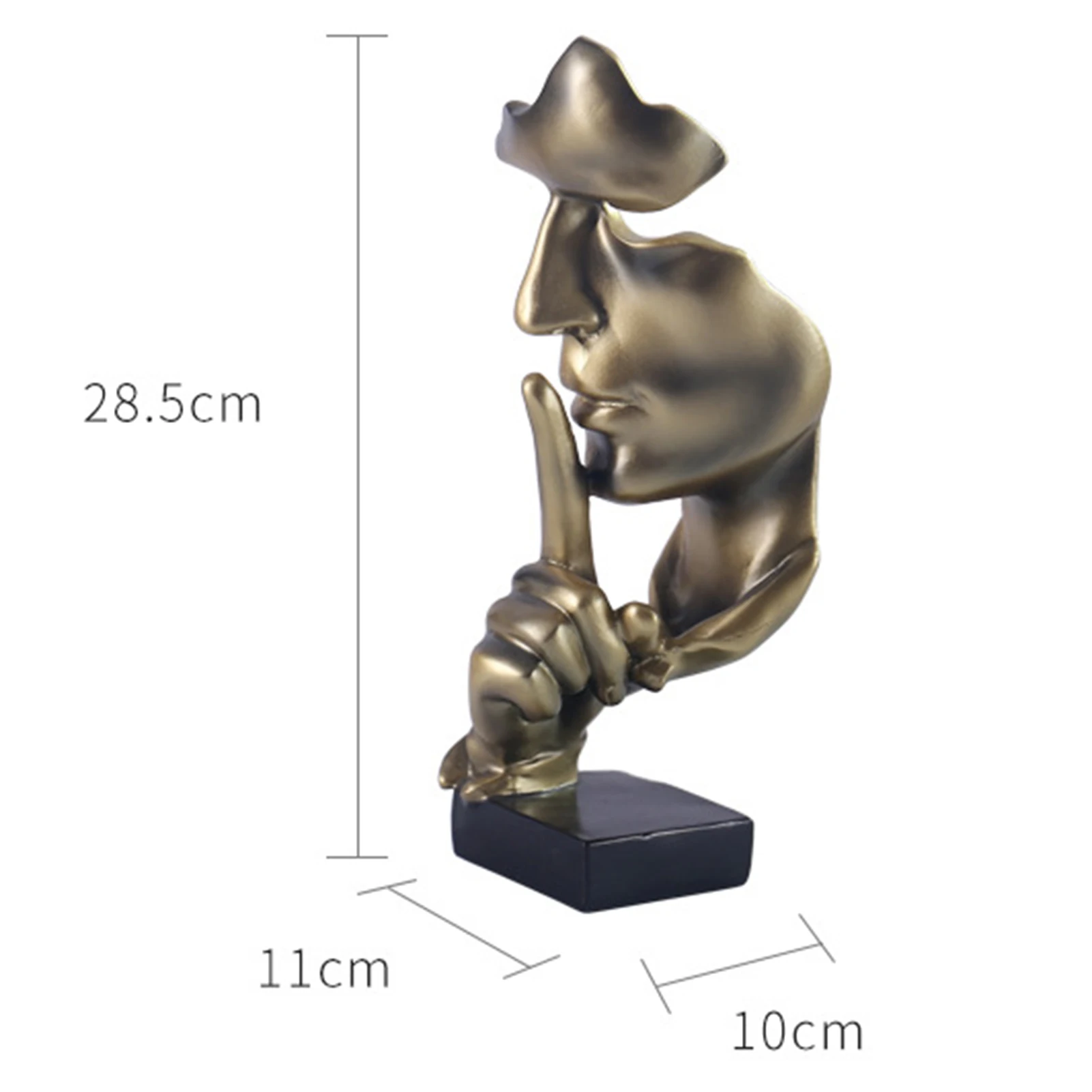 Современная Минималистичная 3D скульптура Keep Slient орнамент полимерная статуя