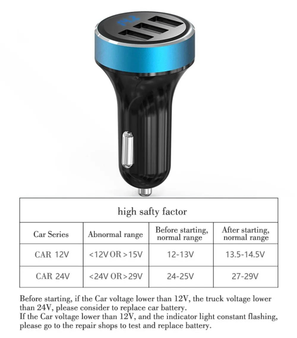 MOSUNX LEDHigh качество smart AP03 портативный 3USB порт автомобильное зарядное устройство Быстрая зарядка дорожный адаптер UQ для samsung xiaomi huawei